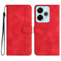 Heart Pattern Skin Feel Leather Phone Case, For Redmi Note 14 5G, For Redmi Note 14 Pro+ 5G, For Redmi Note 14 Pro 5G, For Xiaomi Redmi 13 4G