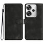 Heart Pattern Skin Feel Leather Phone Case, For Redmi Turbo 3 / Poco F6, For Redmi Note 13R Pro / Poco X6 Neo, For Redmi Note 12 Turbo / Poco F5