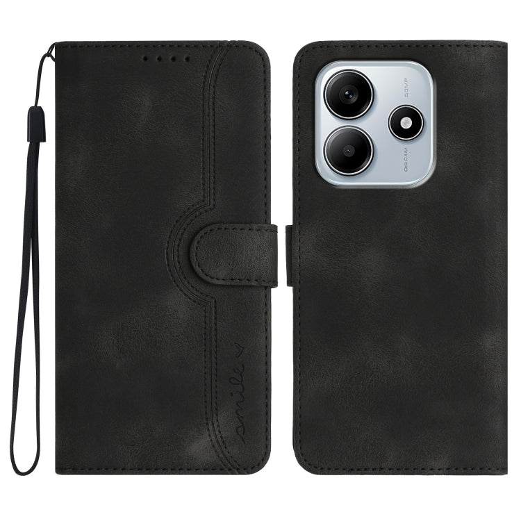 Heart Pattern Skin Feel Leather Phone Case, For Redmi Note 14 5G, For Redmi Note 14 Pro+ 5G, For Redmi Note 14 Pro 5G, For Xiaomi Redmi 13 4G