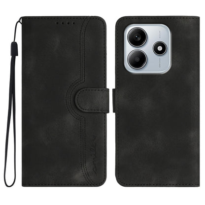 Heart Pattern Skin Feel Leather Phone Case, For Redmi Note 14 5G, For Redmi Note 14 Pro+ 5G, For Redmi Note 14 Pro 5G, For Xiaomi Redmi 13 4G