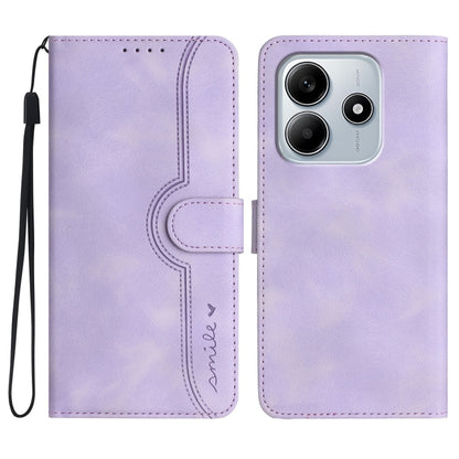 Heart Pattern Skin Feel Leather Phone Case, For Redmi Note 14 5G, For Redmi Note 14 Pro+ 5G, For Redmi Note 14 Pro 5G, For Xiaomi Redmi 13 4G