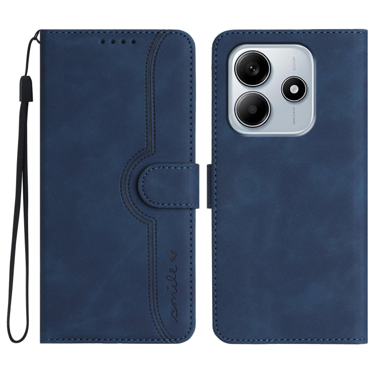 Heart Pattern Skin Feel Leather Phone Case, For Redmi Note 14 5G, For Redmi Note 14 Pro+ 5G, For Redmi Note 14 Pro 5G, For Xiaomi Redmi 13 4G