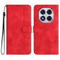 Heart Pattern Skin Feel Leather Phone Case, For Redmi Note 14 5G, For Redmi Note 14 Pro+ 5G, For Redmi Note 14 Pro 5G, For Xiaomi Redmi 13 4G