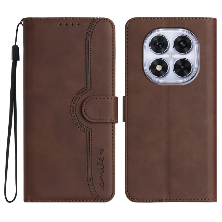 Heart Pattern Skin Feel Leather Phone Case, For Redmi Note 14 5G, For Redmi Note 14 Pro+ 5G, For Redmi Note 14 Pro 5G, For Xiaomi Redmi 13 4G