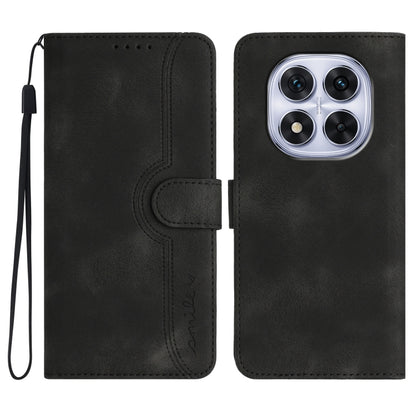Heart Pattern Skin Feel Leather Phone Case, For Redmi Note 14 5G, For Redmi Note 14 Pro+ 5G, For Redmi Note 14 Pro 5G, For Xiaomi Redmi 13 4G