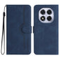 Heart Pattern Skin Feel Leather Phone Case, For Redmi Note 14 5G, For Redmi Note 14 Pro+ 5G, For Redmi Note 14 Pro 5G, For Xiaomi Redmi 13 4G