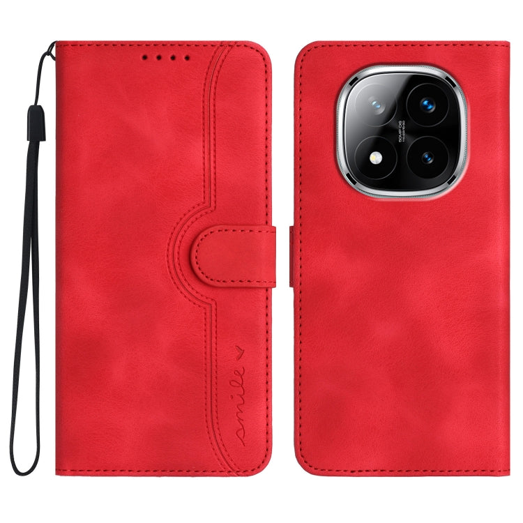 Heart Pattern Skin Feel Leather Phone Case, For Redmi Note 14 5G, For Redmi Note 14 Pro+ 5G, For Redmi Note 14 Pro 5G, For Xiaomi Redmi 13 4G
