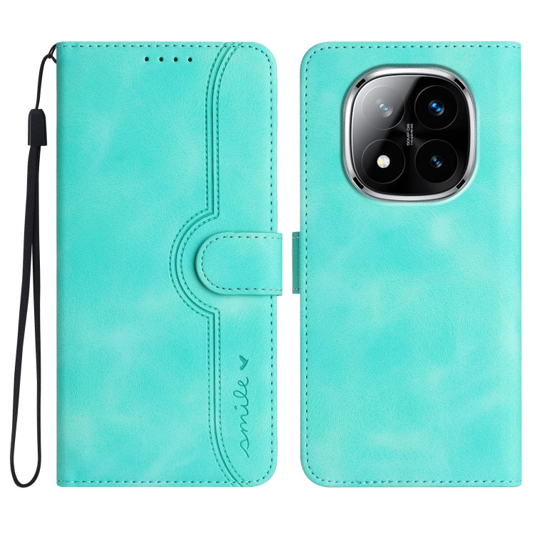 Heart Pattern Skin Feel Leather Phone Case, For Redmi Note 14 5G, For Redmi Note 14 Pro+ 5G, For Redmi Note 14 Pro 5G, For Xiaomi Redmi 13 4G