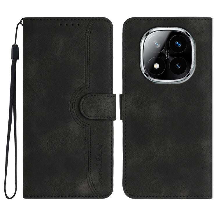 Heart Pattern Skin Feel Leather Phone Case, For Redmi Note 14 5G, For Redmi Note 14 Pro+ 5G, For Redmi Note 14 Pro 5G, For Xiaomi Redmi 13 4G