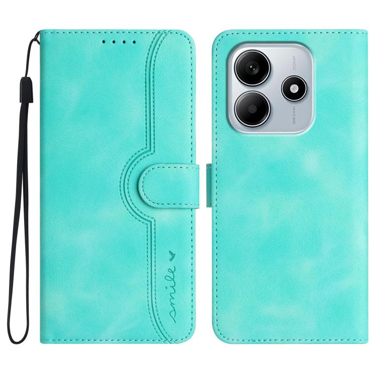 Heart Pattern Skin Feel Leather Phone Case, For Redmi Note 14 4G 164.84mm, For Redmi Turbo 4 / Xiaomi Poco X7 Pro, For Redmi Note 14 Pro 4G, For Redmi Note 14 4G 163.25mm