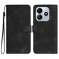 Heart Pattern Skin Feel Leather Phone Case, For Redmi Note 14 4G 164.84mm, For Redmi Turbo 4 / Xiaomi Poco X7 Pro, For Redmi Note 14 Pro 4G, For Redmi Note 14 4G 163.25mm