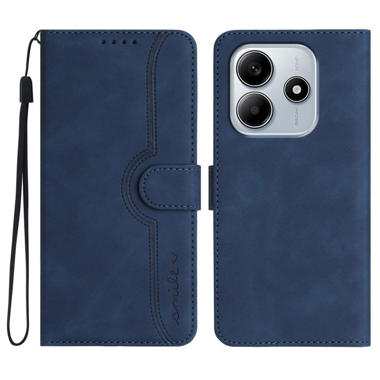 Heart Pattern Skin Feel Leather Phone Case, For Redmi Note 14 4G 164.84mm, For Redmi Turbo 4 / Xiaomi Poco X7 Pro, For Redmi Note 14 Pro 4G, For Redmi Note 14 4G 163.25mm