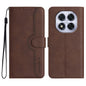 Heart Pattern Skin Feel Leather Phone Case, For Redmi Note 14 4G 164.84mm, For Redmi Turbo 4 / Poco X7 Pro, For Redmi Note 14 Pro 4G, For Redmi Note 14 4G 163.25mm