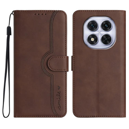 Heart Pattern Skin Feel Leather Phone Case, For Redmi Note 14 4G 164.84mm, For Redmi Turbo 4 / Xiaomi Poco X7 Pro, For Redmi Note 14 Pro 4G, For Redmi Note 14 4G 163.25mm