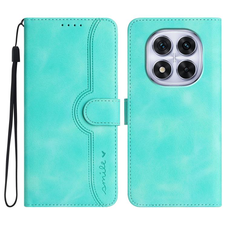 Heart Pattern Skin Feel Leather Phone Case, For Redmi Note 14 4G 164.84mm, For Redmi Turbo 4 / Xiaomi Poco X7 Pro, For Redmi Note 14 Pro 4G, For Redmi Note 14 4G 163.25mm