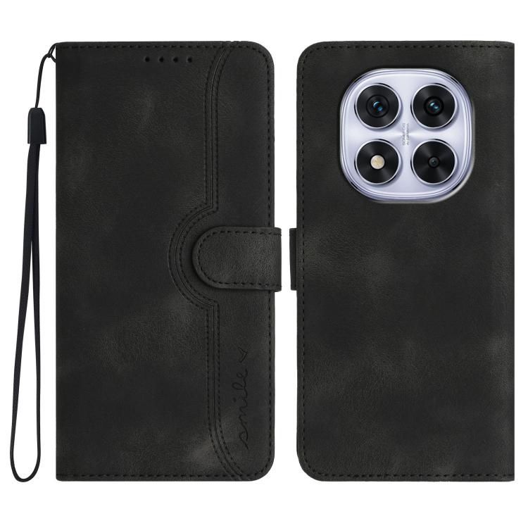 Heart Pattern Skin Feel Leather Phone Case, For Redmi Note 14 4G 164.84mm, For Redmi Turbo 4 / Xiaomi Poco X7 Pro, For Redmi Note 14 Pro 4G, For Redmi Note 14 4G 163.25mm
