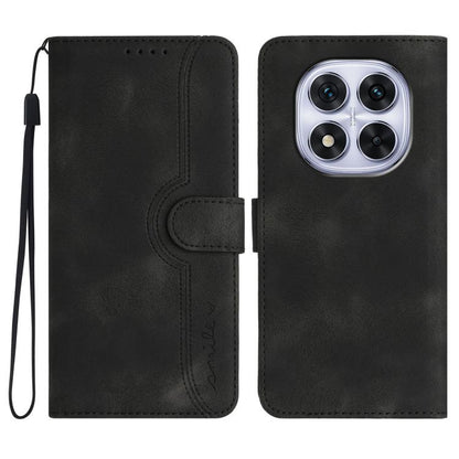 Heart Pattern Skin Feel Leather Phone Case, For Redmi Note 14 4G 164.84mm, For Redmi Turbo 4 / Xiaomi Poco X7 Pro, For Redmi Note 14 Pro 4G, For Redmi Note 14 4G 163.25mm