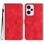 Heart Pattern Skin Feel Leather Phone Case, For Redmi Turbo 3 / Poco F6, For Redmi Note 13R Pro / Poco X6 Neo, For Redmi Note 12 Turbo / Poco F5