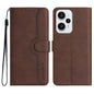 Heart Pattern Skin Feel Leather Phone Case, For Redmi Turbo 3 / Poco F6, For Redmi Note 13R Pro / Poco X6 Neo, For Redmi Note 12 Turbo / Poco F5