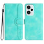 Heart Pattern Skin Feel Leather Phone Case, For Redmi Turbo 3 / Poco F6, For Redmi Note 13R Pro / Poco X6 Neo, For Redmi Note 12 Turbo / Poco F5