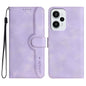 Heart Pattern Skin Feel Leather Phone Case, For Redmi Turbo 3 / Poco F6, For Redmi Note 13R Pro / Poco X6 Neo, For Redmi Note 12 Turbo / Poco F5
