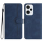Heart Pattern Skin Feel Leather Phone Case, For Redmi Turbo 3 / Poco F6, For Redmi Note 13R Pro / Poco X6 Neo, For Redmi Note 12 Turbo / Poco F5