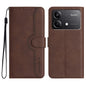 Heart Pattern Skin Feel Leather Phone Case, For Redmi Turbo 3 / Poco F6, For Redmi Note 13R Pro / Poco X6 Neo, For Redmi Note 12 Turbo / Poco F5