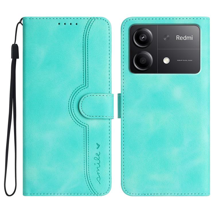 Heart Pattern Skin Feel Leather Phone Case, For Redmi Turbo 3 / Poco F6, For Redmi Note 13R Pro / Poco X6 Neo, For Redmi Note 12 Turbo / Poco F5