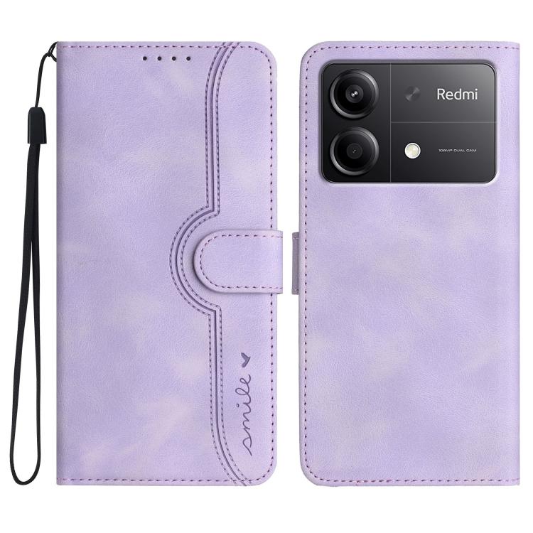 Heart Pattern Skin Feel Leather Phone Case, For Redmi Turbo 3 / Poco F6, For Redmi Note 13R Pro / Poco X6 Neo, For Redmi Note 12 Turbo / Poco F5