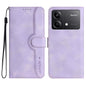 Heart Pattern Skin Feel Leather Phone Case, For Redmi Turbo 3 / Poco F6, For Redmi Note 13R Pro / Poco X6 Neo, For Redmi Note 12 Turbo / Poco F5