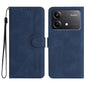 Heart Pattern Skin Feel Leather Phone Case, For Redmi Turbo 3 / Poco F6, For Redmi Note 13R Pro / Poco X6 Neo, For Redmi Note 12 Turbo / Poco F5