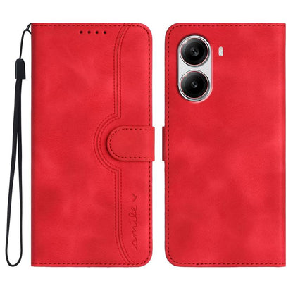Heart Pattern Skin Feel Leather Phone Case, For Redmi Note 14 4G 164.84mm, For Redmi Turbo 4 / Xiaomi Poco X7 Pro, For Redmi Note 14 Pro 4G, For Redmi Note 14 4G 163.25mm