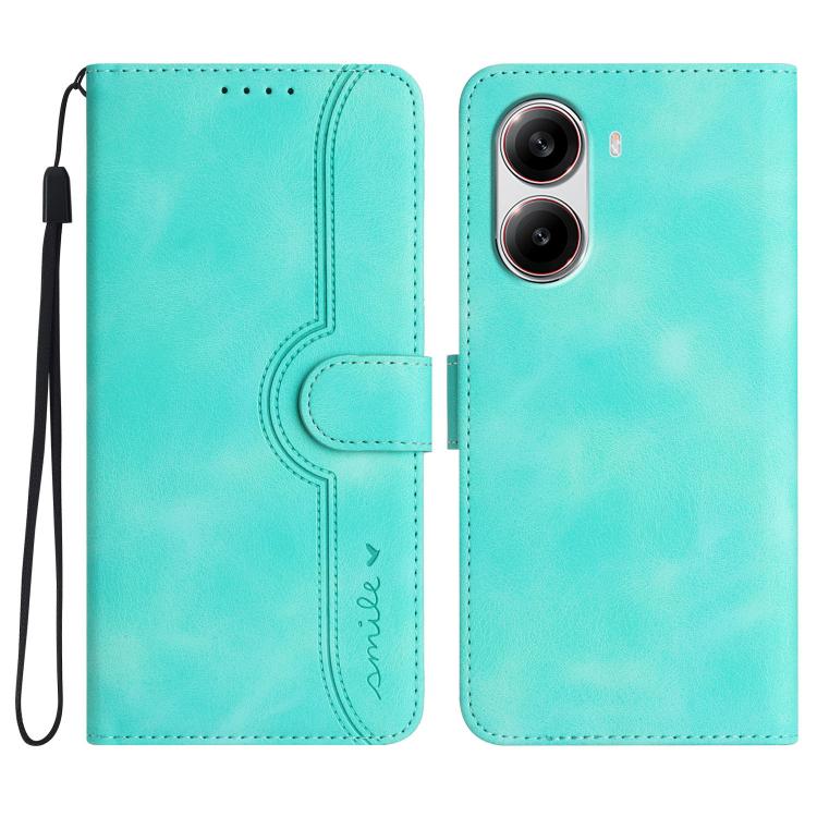 Heart Pattern Skin Feel Leather Phone Case, For Redmi Note 14 4G 164.84mm, For Redmi Turbo 4 / Xiaomi Poco X7 Pro, For Redmi Note 14 Pro 4G, For Redmi Note 14 4G 163.25mm