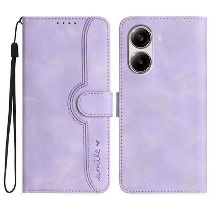 Heart Pattern Skin Feel Leather Phone Case, For Redmi Note 14 4G 164.84mm, For Redmi Turbo 4 / Xiaomi Poco X7 Pro, For Redmi Note 14 Pro 4G, For Redmi Note 14 4G 163.25mm