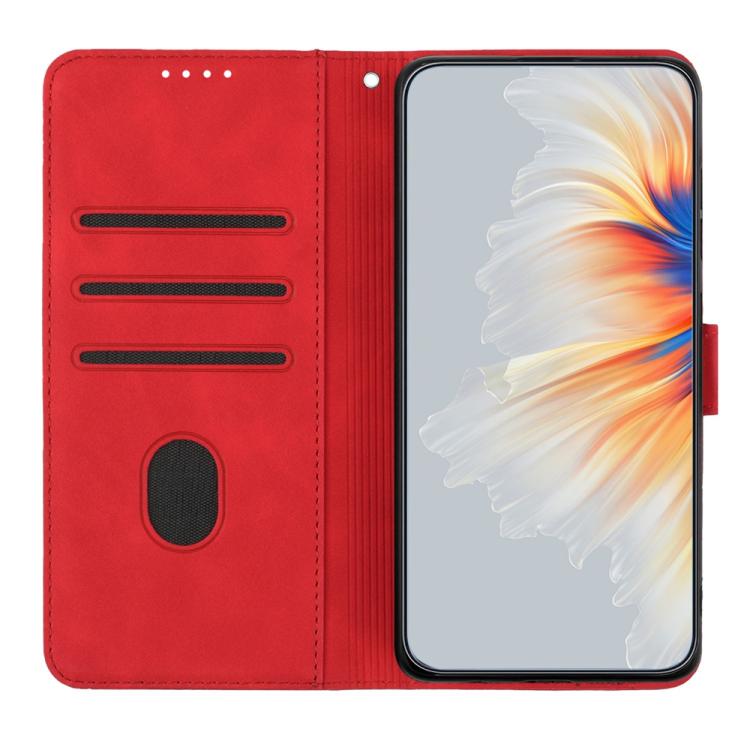 Heart Pattern Skin Feel Leather Phone Case, For Redmi Note 14 4G 164.84mm, For Redmi Turbo 4 / Xiaomi Poco X7 Pro, For Redmi Note 14 Pro 4G, For Redmi Note 14 4G 163.25mm