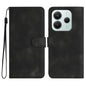 Heart Pattern Skin Feel Leather Phone Case, For Redmi Note 14 4G 164.84mm, For Redmi Turbo 4 / Xiaomi Poco X7 Pro, For Redmi Note 14 Pro 4G, For Redmi Note 14 4G 163.25mm