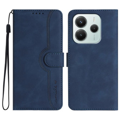 Heart Pattern Skin Feel Leather Phone Case, For Redmi Note 14 4G 164.84mm, For Redmi Turbo 4 / Poco X7 Pro, For Redmi Note 14 Pro 4G, For Redmi Note 14 4G 163.25mm