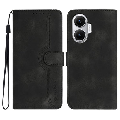 Heart Pattern Skin Feel Leather Phone Case, For Redmi Turbo 4 Pro / Poco F7, For Redmi A5 4G 171.7mm / Poco C71, For Redmi K80 Pro / Poco F7 Ultra, For Redmi K80 / Poco F7 Pro