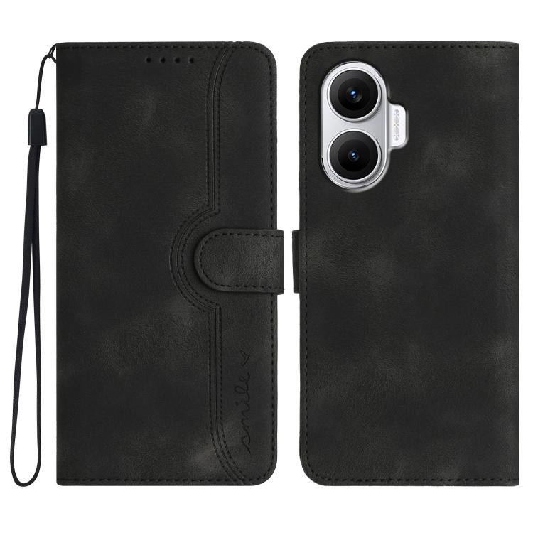 Heart Pattern Skin Feel Leather Phone Case, For Redmi Turbo 4 Pro / Xiaomi Poco F7, For Redmi A5 4G 171.7mm / Xiaomi Poco C71, For Redmi K80 Pro / Xiaomi Poco F7 Ultra, For Redmi K80 / Xiaomi Poco F7 Pro