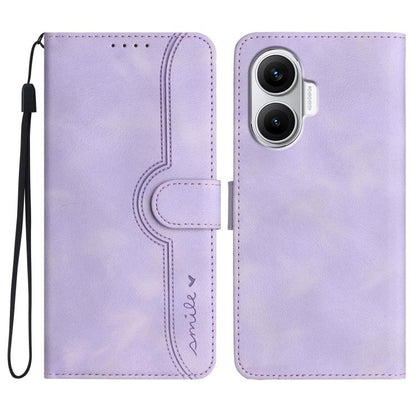 Heart Pattern Skin Feel Leather Phone Case, For Redmi Turbo 4 Pro / Poco F7, For Redmi A5 4G 171.7mm / Poco C71, For Redmi K80 Pro / Poco F7 Ultra, For Redmi K80 / Poco F7 Pro