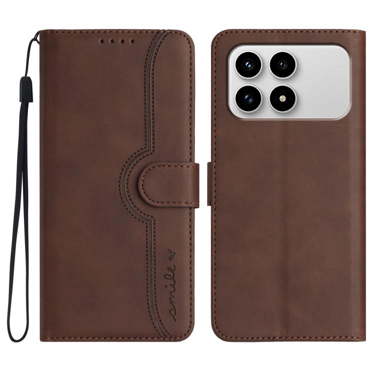 Heart Pattern Skin Feel Leather Phone Case, For Redmi Note 15 4G Global 164mm, For Redmi K90 / Xiaomi Poco F8 Pro 5G, For Redmi 15 5G Global / 15 4G SEA 169.5mm, For Redmi 15 5G / 4G EU 171mm