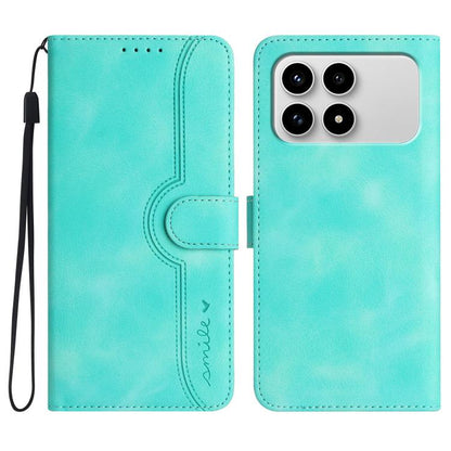 Heart Pattern Skin Feel Leather Phone Case, For Redmi Note 15 4G Global 164mm, For Redmi K90 / Xiaomi Poco F8 Pro 5G, For Redmi 15 5G Global / 15 4G SEA 169.5mm, For Redmi 15 5G / 4G EU 171mm