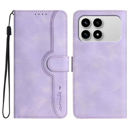 Heart Pattern Skin Feel Leather Phone Case, For Redmi Note 15 4G Global 164mm, For Redmi K90 / Xiaomi Poco F8 Pro 5G, For Redmi 15 5G Global / 15 4G SEA 169.5mm, For Redmi 15 5G / 4G EU 171mm