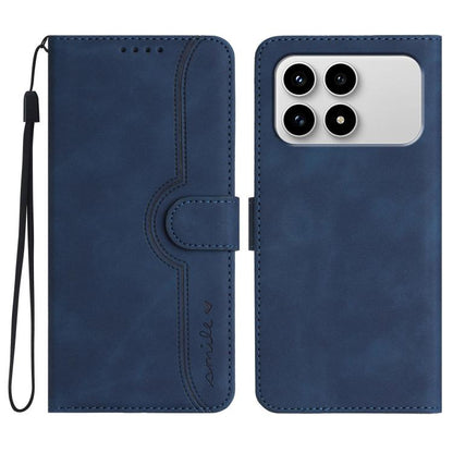 Heart Pattern Skin Feel Leather Phone Case, For Redmi Note 15 4G Global 164mm, For Redmi K90 / Xiaomi Poco F8 Pro 5G, For Redmi 15 5G Global / 15 4G SEA 169.5mm, For Redmi 15 5G / 4G EU 171mm