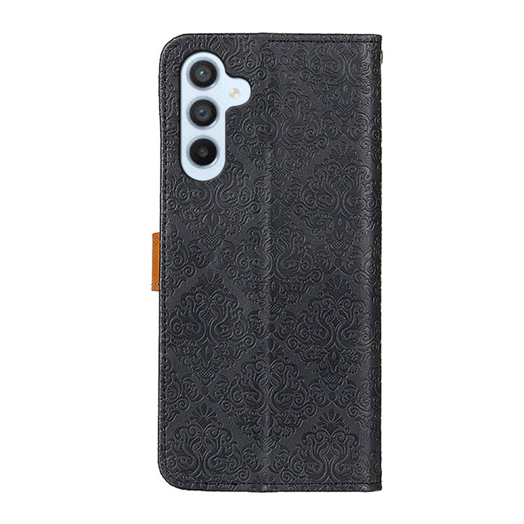 European Floral Embossed Leather Phone Case