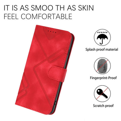 Line Pattern Skin Feel Leather Phone Case