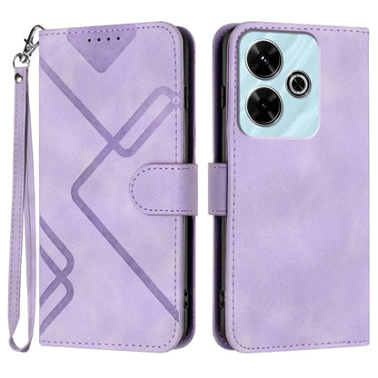 Line Pattern Skin Feel Leather Phone Case