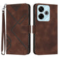 Line Pattern Skin Feel Leather Phone Case