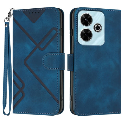 Line Pattern Skin Feel Leather Phone Case