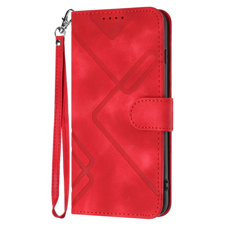 Line Pattern Skin Feel Leather Phone Case, For Redmi Turbo 3 / Xiaomi Poco F6, For Redmi Note 13R Pro / Xiaomi Poco X6 Neo, For Redmi Note 12 Turbo / Xiaomi Poco F5